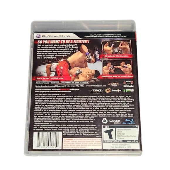 PS3 UFC Undisputed Video Game (Sony, 2009) Pre-owned CIB - Picture 2 of 4